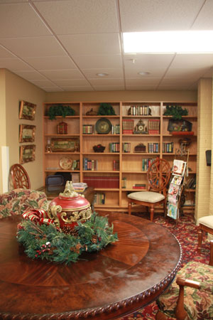 interior shot of library