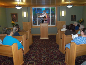 group of patients listening to speech